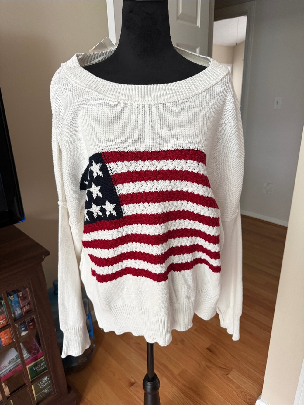 White Flag Knit Sweater